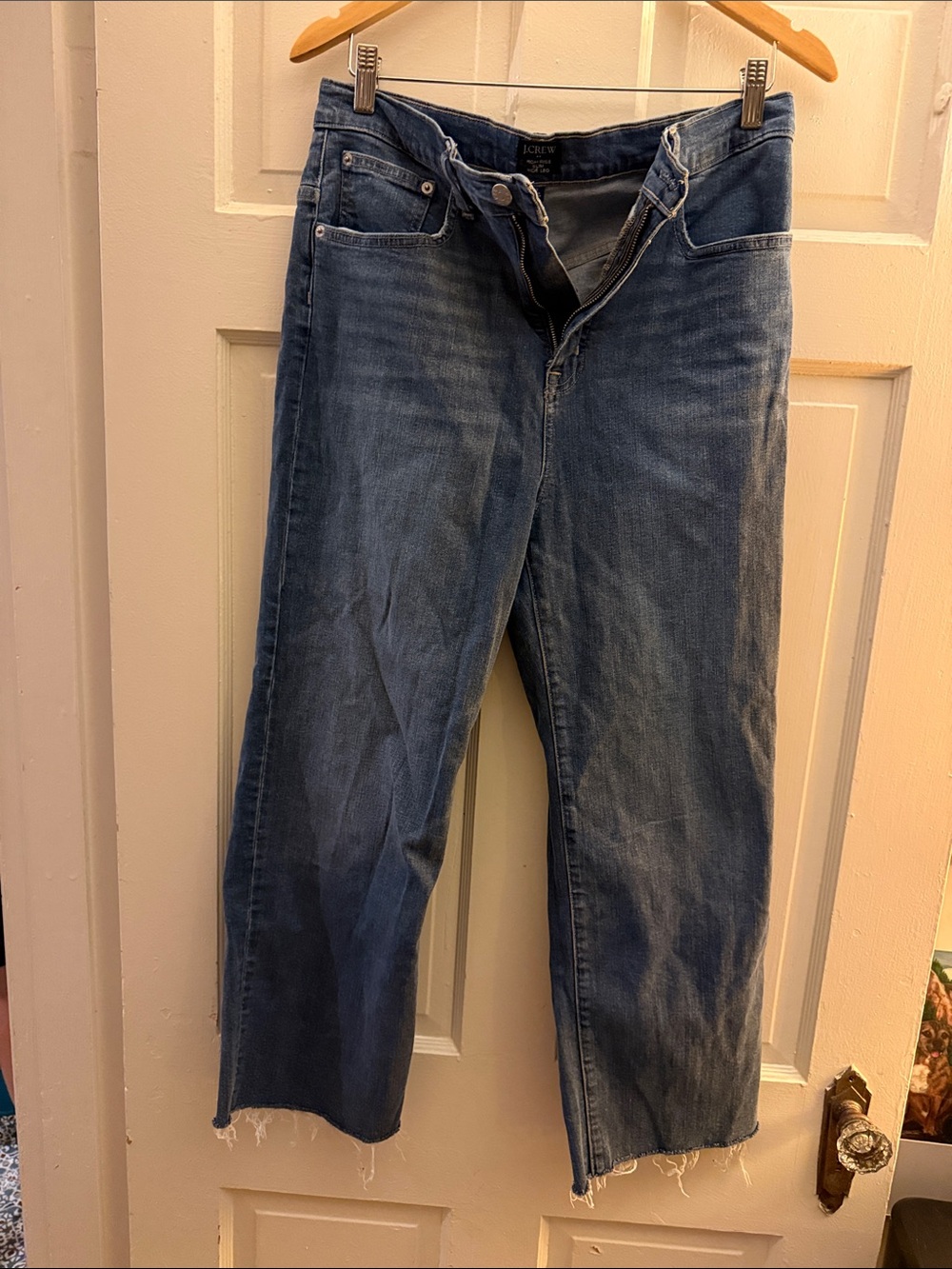 J.Crew High-Rise Slim Wide-Leg Jeans in Light Blue